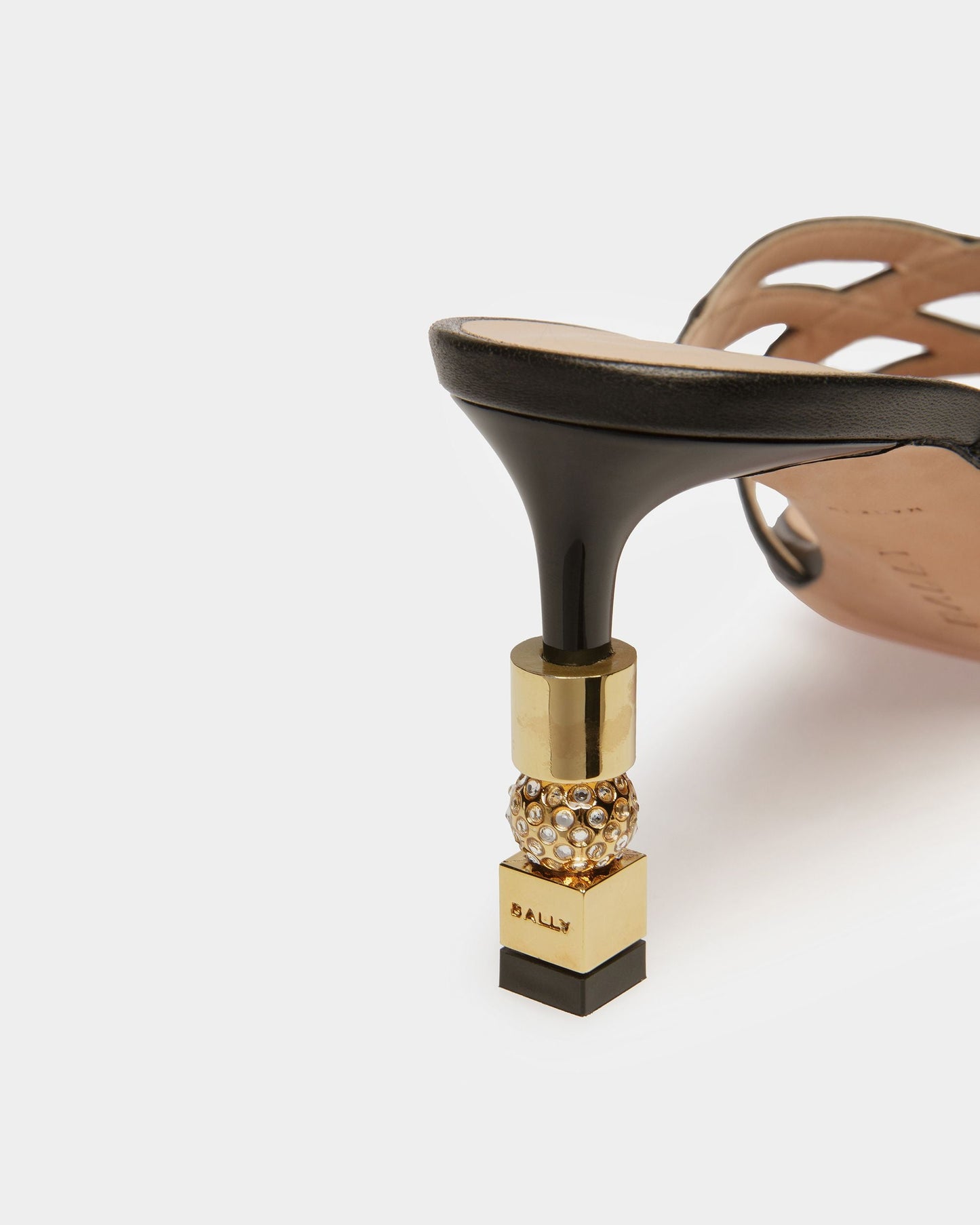 Block Slide Sandal In Leather