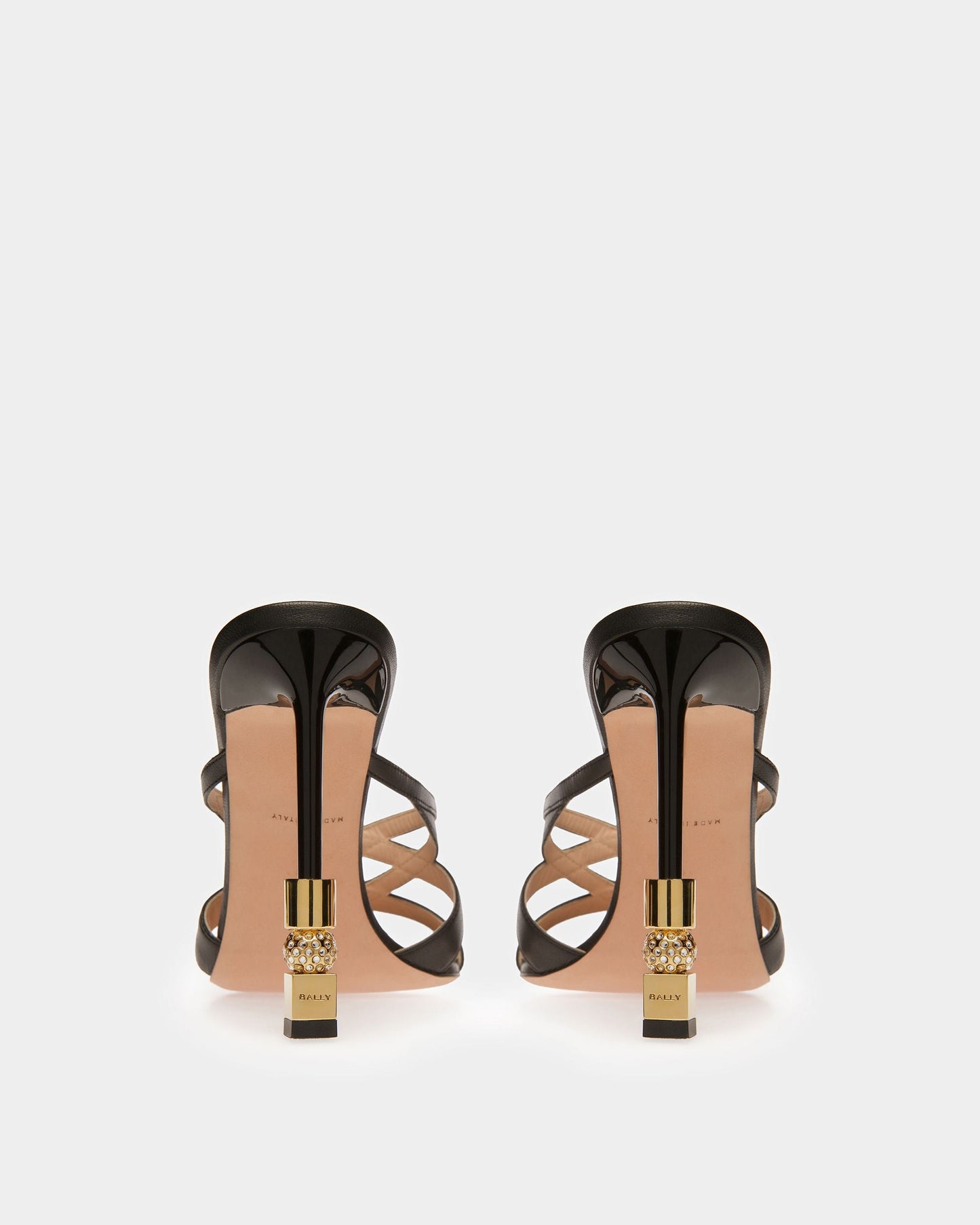 Block Slide Sandal In Leather