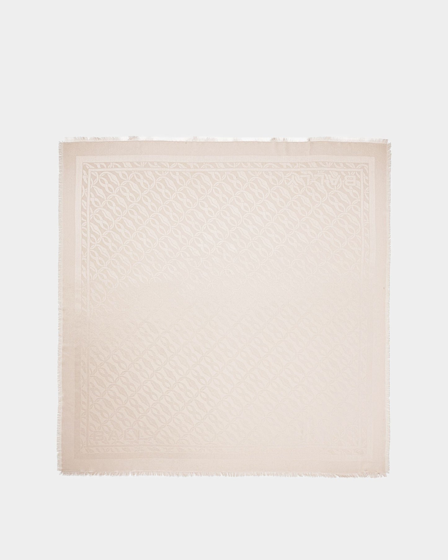 Emblem Print Square Scarf | Women's Scarf | Dusty Petal Silk | Bally | Still Life Top