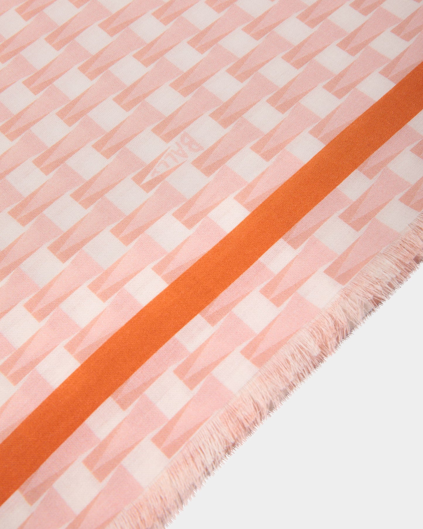 Pennant | Women's Pennant Scarf in Pink Jacquard Fabric | Bally | Still Life Detail