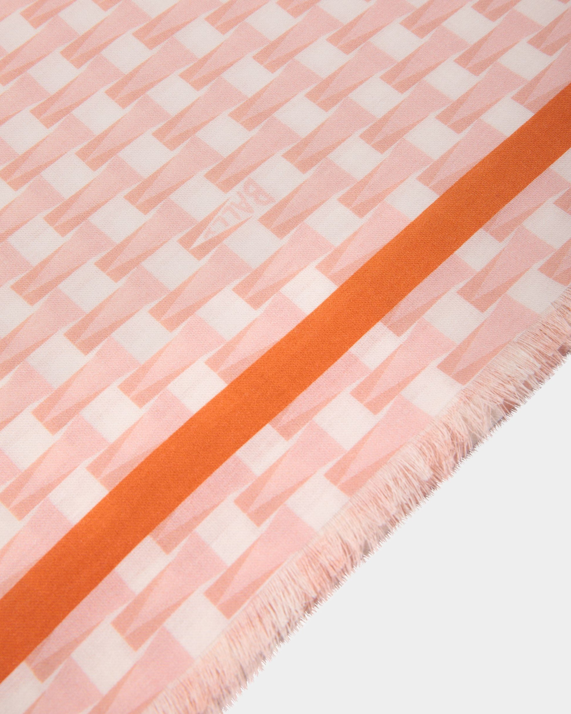 Pennant | Women's Pennant Scarf in Pink Jacquard Fabric | Bally | Still Life Detail
