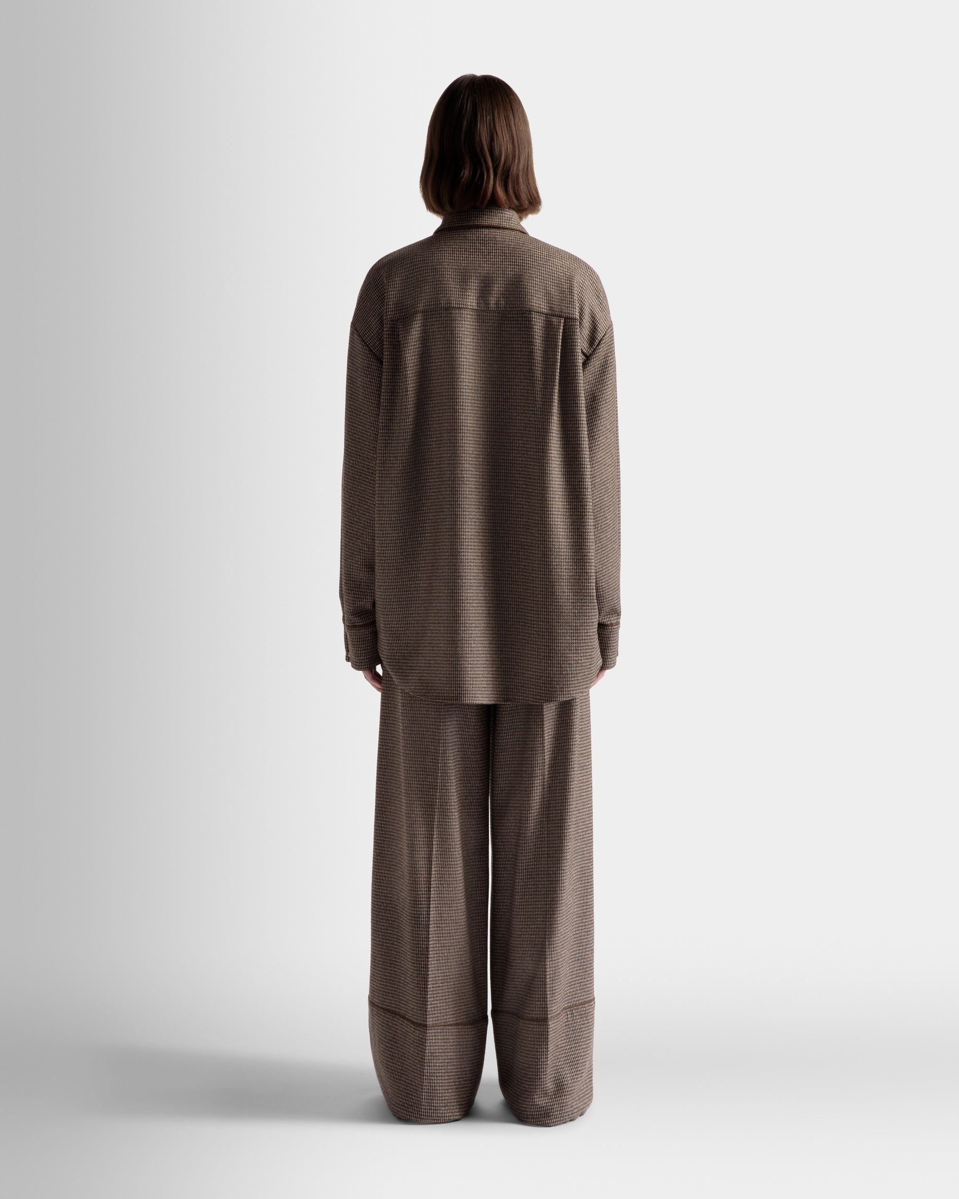 Dogtooth shirt | Women's Shirt | Desert Wool | Bally | On Model Back