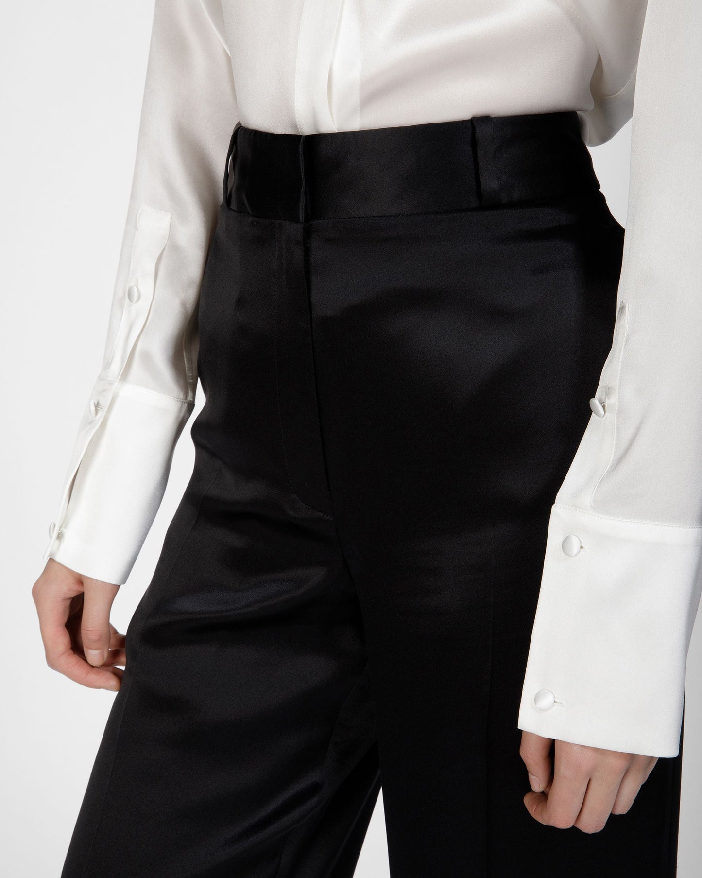 Silk Pants In Black