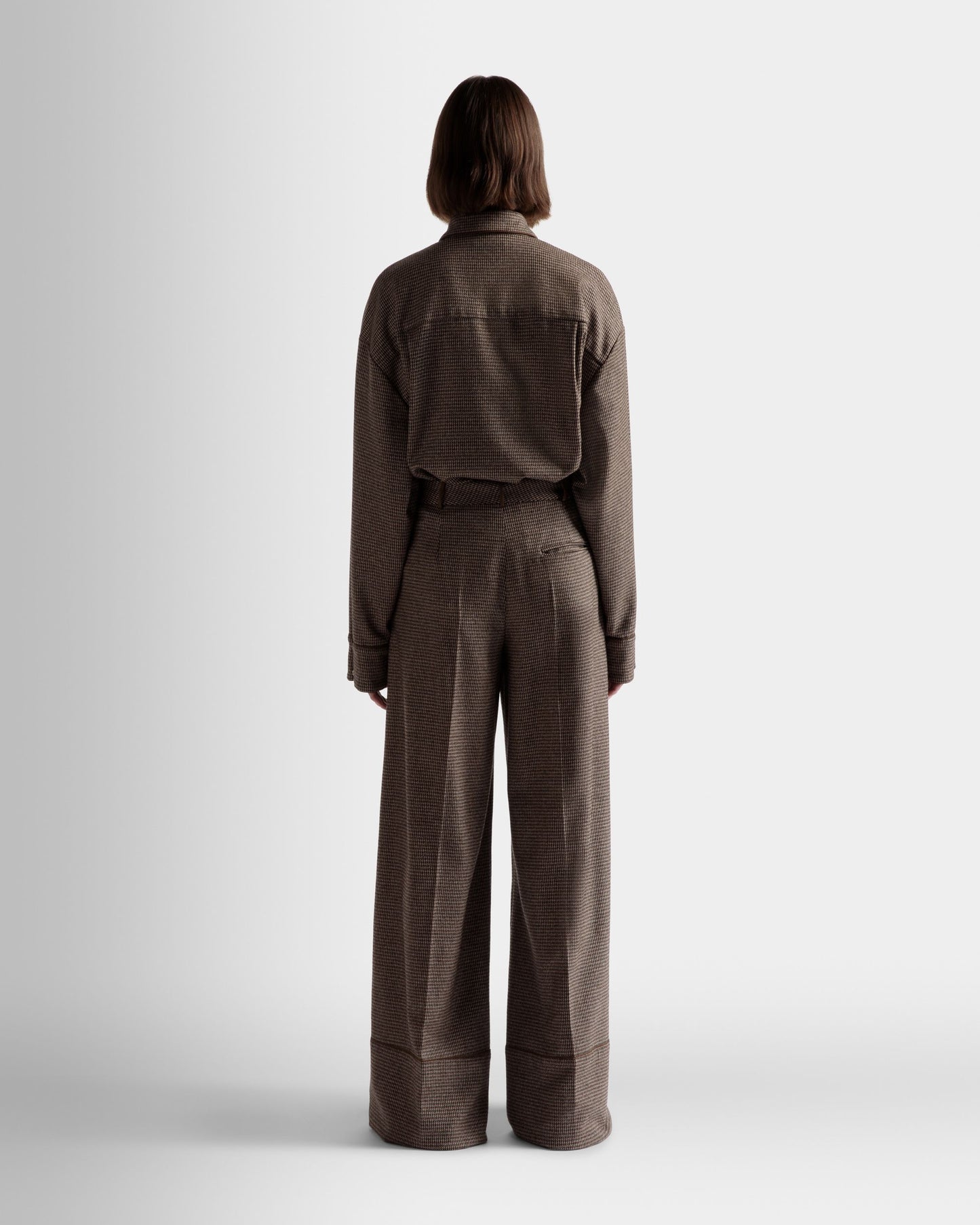 Dogtooth shirt | Women's Shirt | Desert Wool | Bally | On Model Back